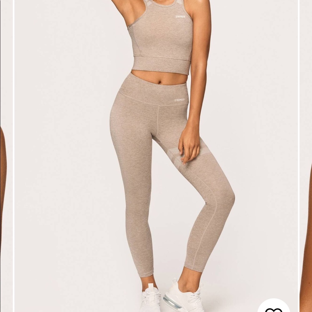 Stronger Signature Recycled Leggings Terra beige